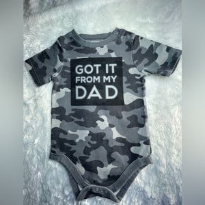 Baby Boy GOT IT FROM MY DAY Camo Onesie | 18 months